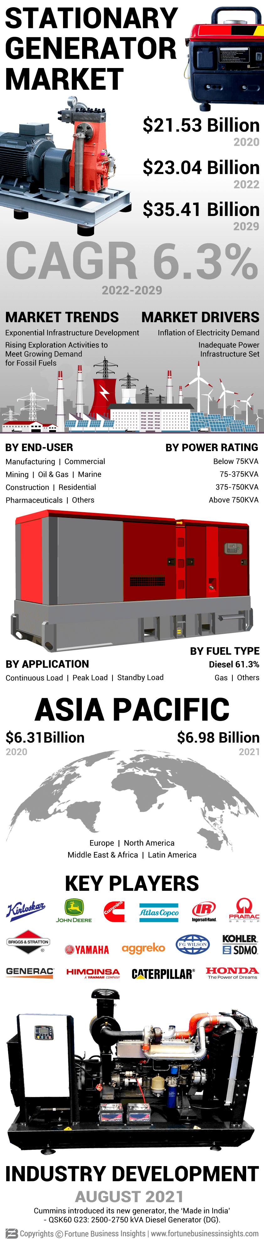 固定发电机市场